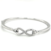Sterling Silver and Diamond Bangle